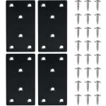 4 pices querre fixation plate plaques de rparation en acier inoxydable plaques perfores avec visequerre ...