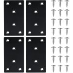 4 pices querre fixation plate plaques de rparation en acier inoxydable plaques perfores avec visequerre ...