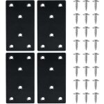 4 pi�ces �querre fixation plate plaques de r�paration en acier inoxydable plaques perfor�es avec visequerre ...