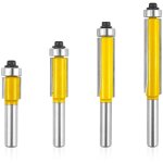 4 pièces fraise defonceuse 8mm, tige fraise à affleurer, fraise a copier avec roulements, fraise defonceuse, ... 4 pièces fraise defonceuse 8mm, tige fraise à affleurer, fraise a copier avec roulements, fraise defonceuse, ...