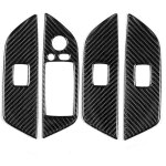 4 pices de garniture de panneau de lve - vitre de voiture en fiber de carbone pour x1 / e84 20112015 ...