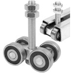4 pi�ces generisch strut channel trolley, syst�me de rails coulissants flottants pour porte de grange, ...