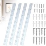 4 piece heavy z mirror rail mount, 30 cm wall mirror mounting with screws mirror hanging rail for heavy ...