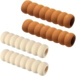 4 pi�ces housses de protection en mousse souple pour poign�e de porte, blanc et bois