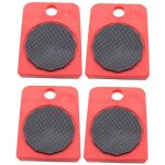 4 pi�ces kit de roulettes pivotantes pour meubles lourds avec patins antid�rapants outils de d�placement ...