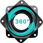 4 pices lazy plaque pivotante mtal plateau tournant support rotatif  360 degrs, pivotante  roulement ...