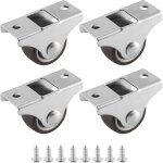 4 pi�ces mini roulettes roulettes de meubles petites roulettes fixes de 25 mm roulettes mobiles directionnelle ...