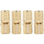 4 pi�ces / paquet laiton cach� - baril charni�re invisible en cuivre cach� charni�res de meubles pour ...
