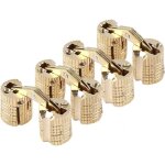4 pices / paquet en laiton cach - charnire de baril invisible en cuivre cach charnires de meubles ...