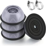 4 pi�ces patins anti vibration lave linge, 10cm base coussinets anti - vibrations en caoutchouc antid�rapants ...