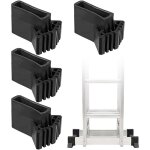 4 pi�ces patin echelle, patin escabeau universel, pied caoutchouc, escabeau, pour escaliers rev�tements ...