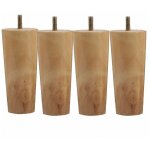 4 pi�ces pieds de meuble en bois massif, 12 cm pieds en bois pour canap�, pieds meubles bois rechange, ...