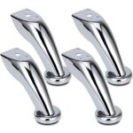 4 pi�ces pieds de meubles, pieds canap� �pais acier inoxydable, pieds chrom�, meubles armoire lit canap� ...