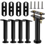 4 pi�ces pied sommier � lattes, pied de lit, pied de lit 30 cm, pied pour sommier a lattes, reglable ...