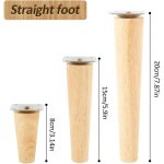 4 pi�ces pieds de table en bois, pieds de canap� en bois pieds de meubles, pieds de meubles en bois 8cm ...