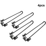 4 pi�ces pieds de table pliants en �pingle � cheveux, pieds de support � deux tige en m�tal lourd noir ...