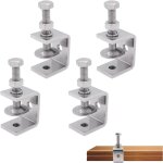4 pi�ces pinces c en acier inoxydable 304 heavy duty, pinces c 30 mm, pince � vis en c, mini serre joint, ...