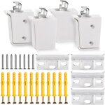 4 pi�ces plaque de suspension murale pour placard, support d'armoire suspendus pour meubles, fixation ...