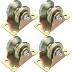 4 pi�ces poulie de levage mouflage, roulette � rainure en v, roulettes de levage, roue gorge poulies ...