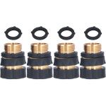 4 pi�ces raccords rapides universels pour tuyau d'arrosage en laiton avec joints �tanches pour syst�me ...