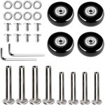 4 pi�ces roues de rechange pivotantes en caoutchouc pour valises, chariots � bagages, poussettes?od 45 ...