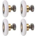 4 pi�ces rouleau de porte de douche, rouleau roulette roue pour porte de douche roulettes coulissantes ...