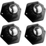 4 pi�ces roulettes pour meubles - universelles adh�sives 200kg schwarz, 360� poulie mobile rotative pour ...