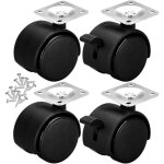 4 pièces roulettes pivotantes de 48mm, roulettes pour meubles, 2 avec frein et 2 sans, roulettes de rechange ... 4 pièces roulettes pivotantes de 48mm, roulettes pour meubles, 2 avec frein et 2 sans, roulettes de rechange ...