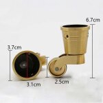 4 pi�ces roulettes pivotantes, roulettes rondes en cuivre roulettes anciennes pas de bruit portable peut ...