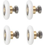 4 pices roulettes de porte de douche, roulette porte coulissante douche 25 mm, porte roue rouleaux de ...