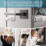 4 pi�ces serrure de poign�e de porte de s�curit� pour b�b�, s�curit� enfant, s�curit� poign�e de porte, ...