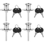 4 pices serrure de tiroir de bureau serrure de meuble  cylindre avec cls serrure  came en alliage ...