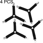 4 pièces de support de matelas de lit triangle réglable bretelles clips pinces attaches (noir) 4 pièces de support de matelas de lit triangle réglable bretelles clips pinces attaches (noir)