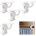 [jamais utilis�] 4 pi�ces support de support de pince porte - rideaux, support de support de pince porte ...