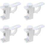 4 pices support de support de pince porte - rideaux, support de support de pince porte - rideaux, barre ...