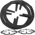 4 pi�ces support r�ducteur br�leur gaz lot anneaux protection noir petite batterie cuisine s�curit�