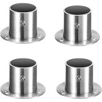 4 pi�ces support de tringle � rideau, rond supports de tube de penderie acier inoxydable cintre � rideau ...