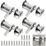 4 pices verrou targette de porte, acierinoxydable loquet de porte coulissant boulon de porte loquet ...
