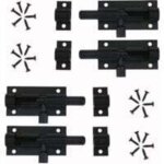 4 pi�ces verrou targette de porte, loquet de porte � boulon loquet coulissant en alliage d'aluminium ...