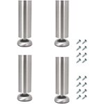 [jamais utilis�] lot de 4 pieds de meubles r�glables en acier inoxydable de 25 cm d'�paisseur pour meuble ...