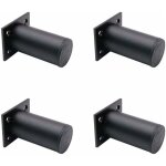 4 pieds de meubles r�glables noir mat , en alliage d'aluminium 38x80 mm, pieds de meuble tv pour table ...
