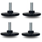 4 pieds r�glables avec base ronde en pe �60 mm avec tige fixe ? m10x27mm ? id�al pour maison, bureau ...