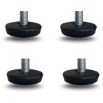 4 pieds r�glables avec tige fixe zingu�e et base ronde en pe �40mm ? id�al pour maison, bureau et industrie, ...