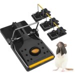 4 pi�ges � rats xxl grands et efficaces, tapettes � souris r�utilisables de taille xxl, pi�ge � rats ...