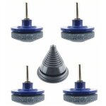 4 pierres � aiguiser + 1 �quilibreur, aff�teur de lame de tondeuse � gazon professionnel, outils de jardinage ...