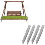 4 pointes d'ancrage pour poteaux de clture, fixations pour balanoires en mtal, pointes d'ancrage pour ...