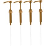 4 pompes � sirop en plastique dor�, compatibles bouteilles 750 ml, id�ales pour sirop caf� ou ar�mes