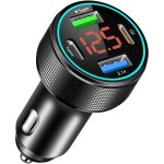4 ports allume cigare usb c, 66w qc3. 0 chargeuraallume cigare & pd 30w chargeur voiture avec voltmtre ...
