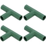 4 raccords de serre de 16 mm, raccords � 3 voies pour tubes plats, id�aux pour treillis de vigne / auvents ...