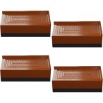 4 rehausseurs meubles rectangulaires marron ? hauteur + 40 mm ? canap�, table basse, armoire, lit, bureau ...